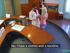 Perfect Sexy Blonde Gets Probed By Doctor On Reception Desk