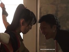Japanese girl with giant tits bondaged and punished