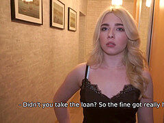 Debt4k. stupid girl spends 2000$ then behaves like a bi-atch to return debt