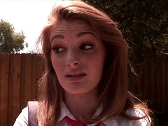 Faye Reagan Horny PAWG Schoolgirl gets cum load after doggy hardcore outdoors