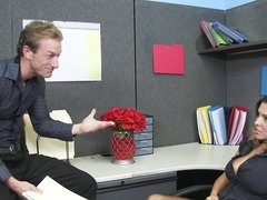 Danica Dillon lets her boss fuck her butthole on her desk to keep her job