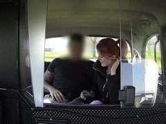 Anne Swix got fucked & fed with cum on the taxi back bench