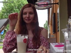 CzechStreets - Hot Russian girl with a hairy pussy has an orgasm in public