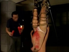 Bound pregnant fetish asian candlewax