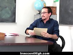 Alice Green seduces her teacher with her tight body in a hot classroom sex tape