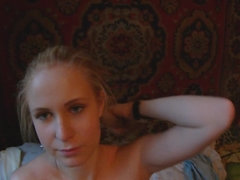 Russian blonde hottie is having morning sex with her boyfriend