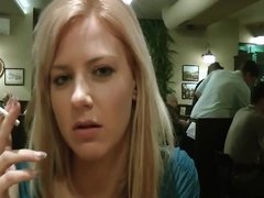 Blonde, Sucer une bite, Dingue, Hd, Talons, Pov, Public