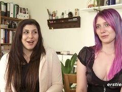 Interview with Julie and Maria before porn shooting