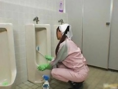 Far eastern bathroom attendant is in the mens part1