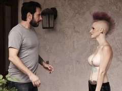 Sloane Synful caught smoking ends butt fucked by her stepdad