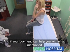 Naughty blonde teen nurse gives patient an orgasmic pain treatment with fake hospital visit