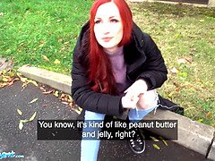 Gigi Rouge flaunts pierced tits & creampied in public before getting pounded in the basement