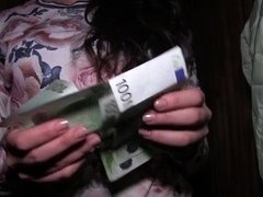 Italian Francesca Dicaprio bounces her ass on a fat dick for some quick cash