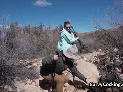 Hiking makes this couple horny for a quickie