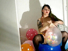 Looner balloon pop, balloon hump, joi