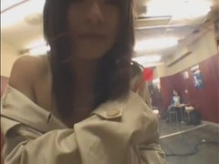 Mellow small titted Japanese Kaho Kasumi in public place