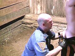 Police Officer knuckle penetrate