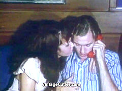 Ardent couple is Making love (1970s Vintage)