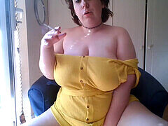 Bbw, Dress, Masturbation, Smoking