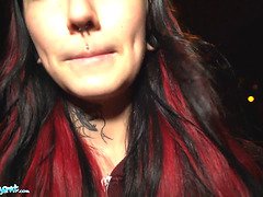 Blowjob, Cumshot, Deepthroat, Orgasm, Public, Reality, Tattoo, Tits