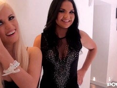 The POV trio - Anina Silk, Candee Licious & Virginie enjoy sharing your cock