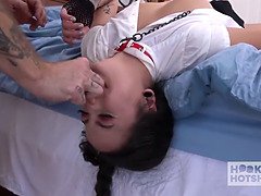 Asian, Cfnm, Cum in mouth, Facial, Hd, Rough, Schoolgirl, Teen