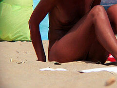 beautiful nudist Hot Milf NAked At The Beach Voyeur flick HD SPy