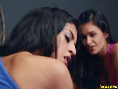 Sophia Leone and Katana Kombat MILF lesbos energizing xxx video