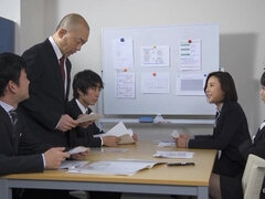 bad boss with gangbang in hell office - Japanese office sex