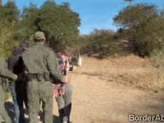 Border officers team up to fuck a Latina immigrant teen