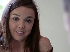 Step Daugher Dillion Harper loses at poker, but wins her stepdad's hard cock