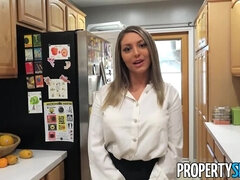 Blonde Real Estate Agent With Big Boobs Bangs Client
