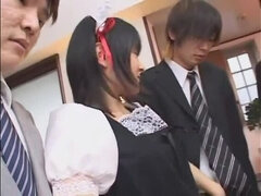 Best Japanese whore Hitomi Yoshino, Miku Hoshino in Horny Blowjob/Fera, Maid/Meido JAV scene