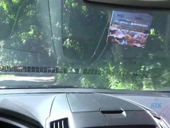 Niki enjoys the ride on the road to Hana.