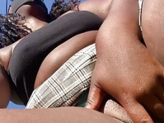 African, Amateur, Big ass, Flashing, Glasses, Homemade, Outdoor, Tits