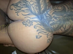 Tattooed curvy Latina mom - Big ass babe fucked doggystyle