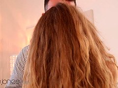 Petite teen Sabrina Spice blowjob doggy cowgirl and creampie