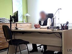 Loan agent fucks customer as he wants and comes on face