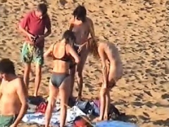 Amateur, Plage, De plein air, Softcore, Voyeur