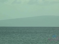 Plage, Brunette brune, Petite amie, Nue, Pov, Public, Dormant, Nénés