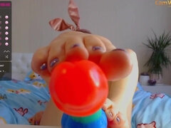 Seltin Sweety - POV homemade footjob for dildo toy solo