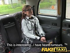 Lucie Bee's tight ass hole pounded hard by a fake taxi driver in HD