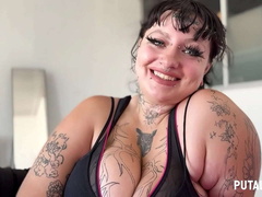 Busty Goth BBW Deedee Fucks Torbe Hard - Blowjob, Doggystyle & Cum in Mouth