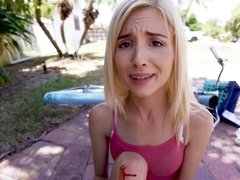 Petite Piper Perri had a bike accident