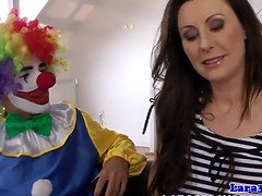 Bizarre british milf pussy fucked by clown