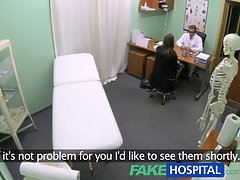 Silvie Deluxe gets her massive tits examined by a naughty doctor in a raw POV video