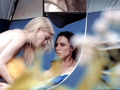 Terror Camp Scene Last Moments part 2 - Aidra Fox outdoor lesbian sex in camping tent