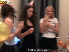 Sexy college fuck at B-day party