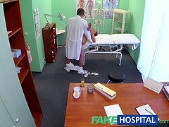 Kinky brunette seduces fakehospital doctor for a hot creampie surprise