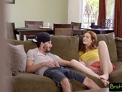 Watching TV and Caught Fucking My Step Sister